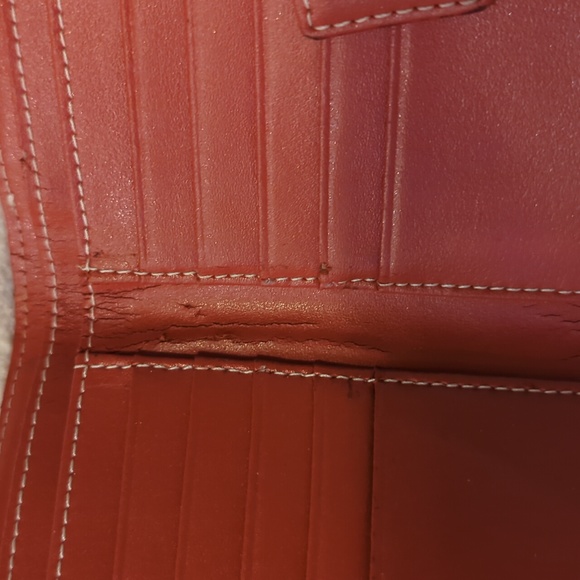 FRANKLIN COVEY LEATHER SPACIOUS WALLET FRONT POCKET & SNAP CLOSE WOMANS USED - Picture 10 of 12